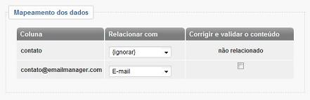 Importação de Contatos Importação de Contatos