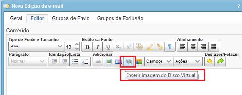 Inserindo imagens na edio a partir do Disco Virtual